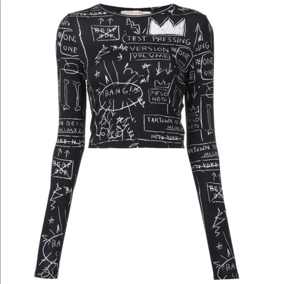Alice + Olivia Tops - Alice +Olivia x basquiat delaina print longsleeve